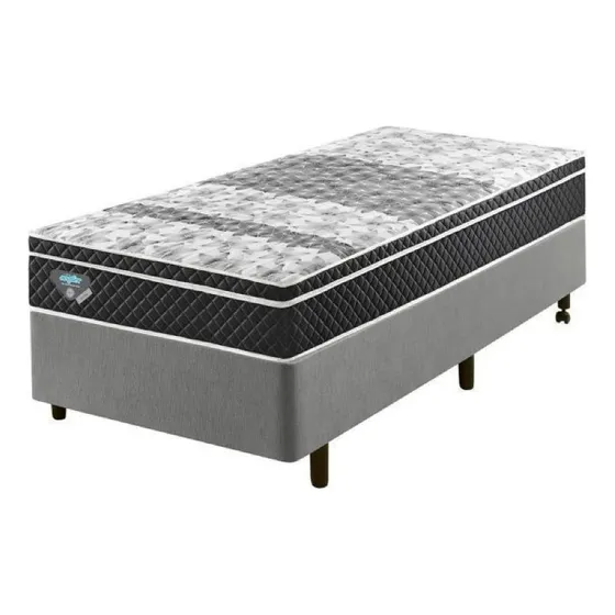 Cama Box Solteiro King Reforçado 96x203x38cm E Colchão