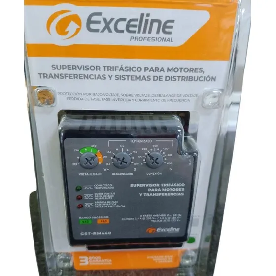 Supervisor De Voltaje Trifásico Para Motores 440 V Exceline