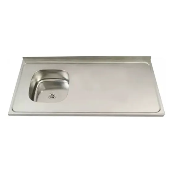 Mesada De Acero 1.10 X 62 Bacha Izquierda Dhinox