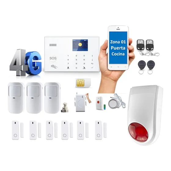 Alarma G30 4g Wifi Alexa Googlehome Kit Económic+sirena110db