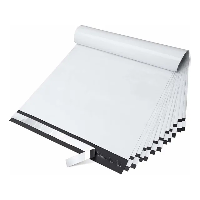 50 Bolsas Envios E-commerce Blanca 25x35 C/adhesivo