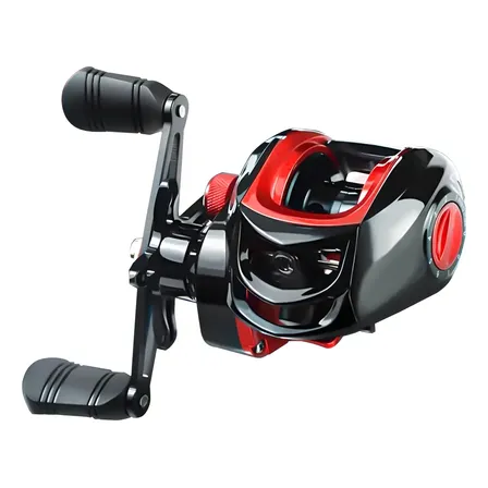 Carretilha De Pesca 7.2:1/5 Rolamentos 10kg Direito Vermelho