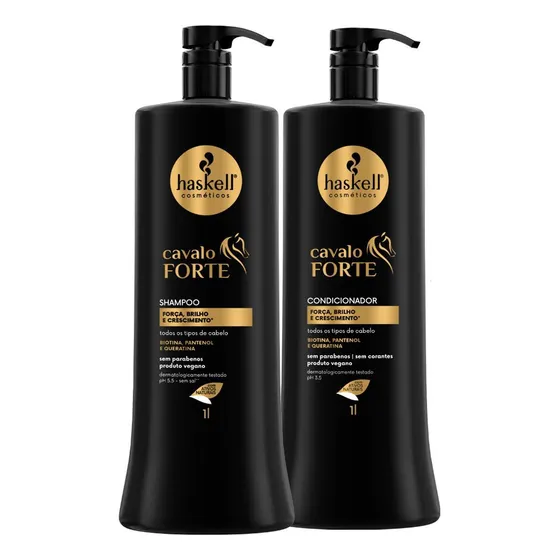 Kit Haskell Cavalo Forte Shampoo E Condicionador 1 Litro