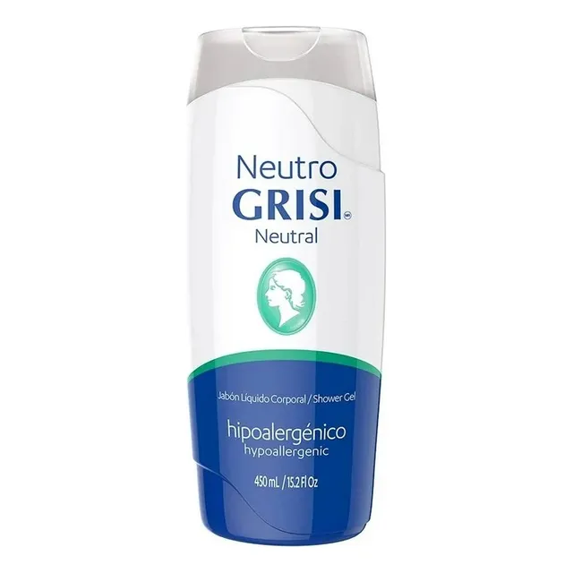 3 Pza Jabón Líquido Corporal Grisi Neutro Hipoalergénico 450