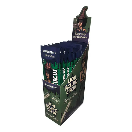Caja de arándanos Blunt Hemp Wraps Lion Rolling Circus