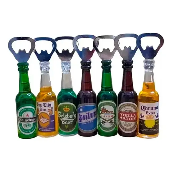 Destapador Botella Cerveza Souvenir Abridor Botellitas X5 Un Surtido