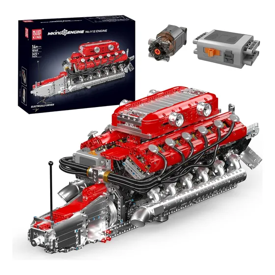 Mold King Juegos De Bloques De Construcción De Motor V12, Ki