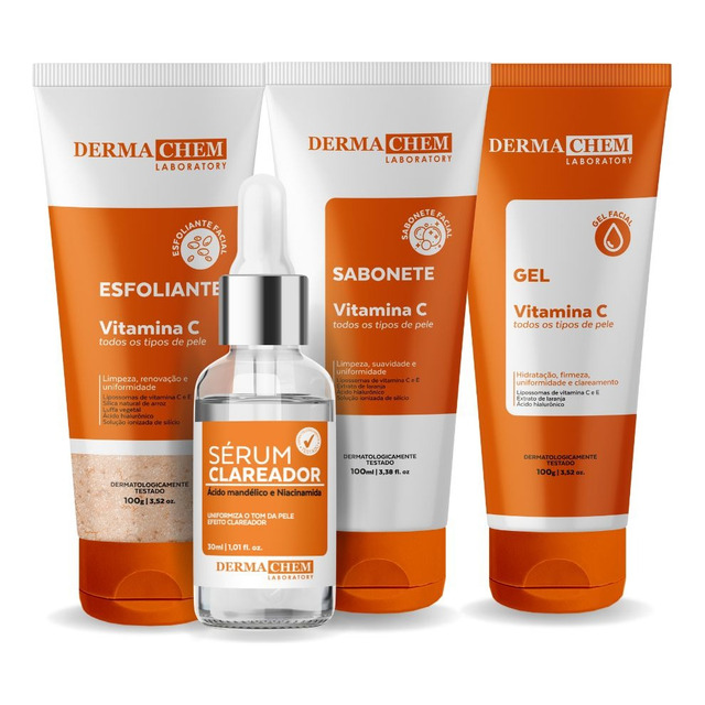 Kit Limpeza De Pele Anti Idade Clareador Melasma Dermachem Kit Limpeza De Pele Anti Idade Clareador Melasma Dermachem