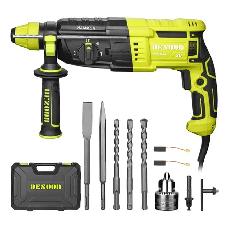 Martelete perfurador Rompedor demolição sds Plus 1200w Verde-claro 127v 60hz