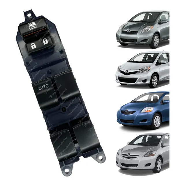 Botonera Alzavidrio Toyota Yaris 2008-2012, Piloto