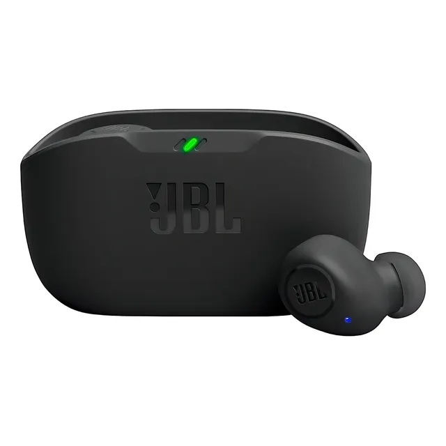 Auriculares Inalámbricos Jbl Wave Buds Bluetooth Color Negro
