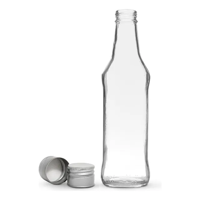 24 Garrafas De Vidro New Ice 275ml + Tampas Metálica E Lacre