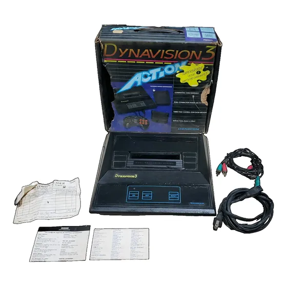 Dynavision 3 Action Na Caixa Sem Controle W Com Defeito!!! Quando Mexe No Encaixe Do Cabo, Ele Liga O Led E Desliga! M88