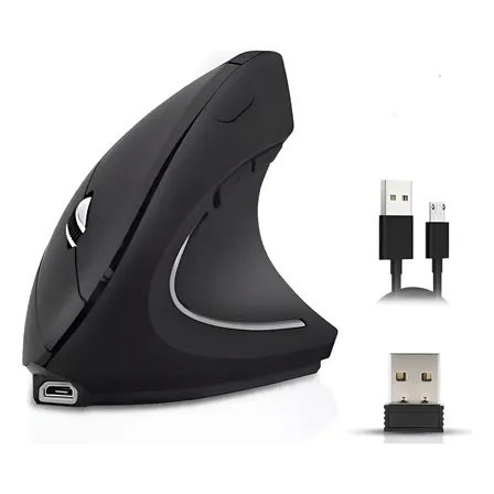 Mouse Vertical Inalámbrico Ergonómico Carga Usb
