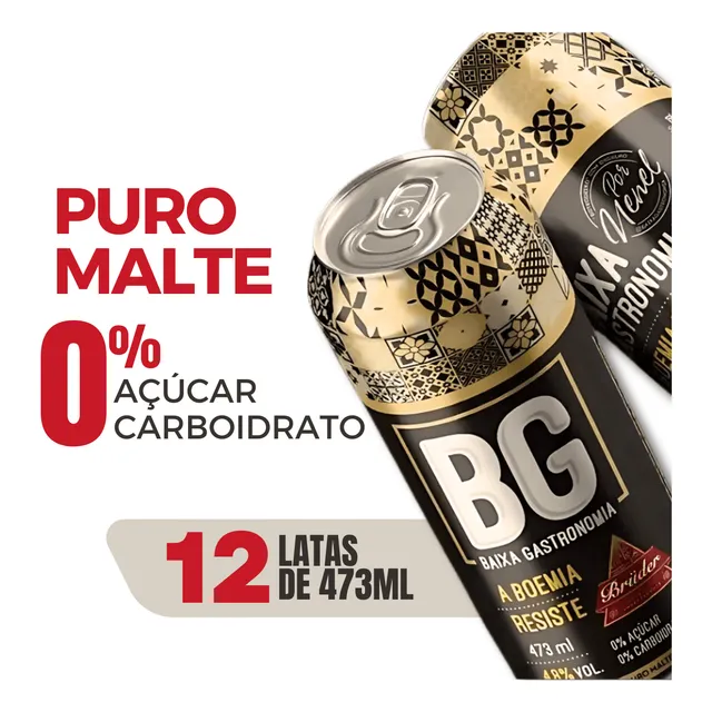 Cerveja Puro Malte Bg 12un 473ml 0% Açúcar 0% Carboidrato