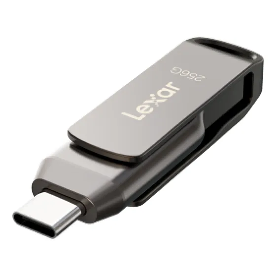 Unidad flash Lexar D400 D de 256 GB, USB-C LJDD400256g-BNQnU, color gris N/p