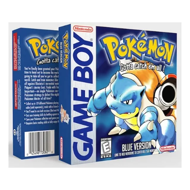 Pokemon Blue Version Nintendo Game Boy Completo Pikachu 