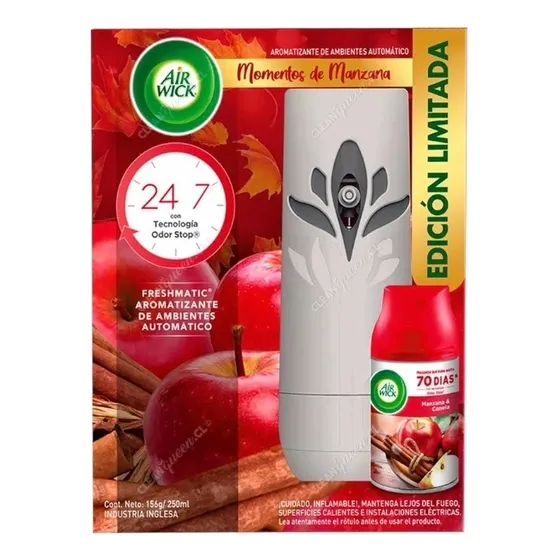  Air Wick Aparato Ambientador Dispensador +1 Recarga Manzana