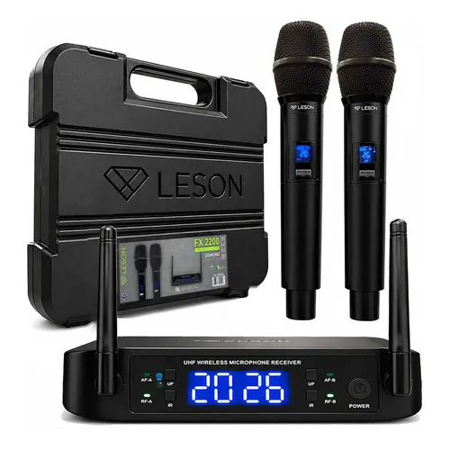 Microfone Sem Fio Duplo Mão Dlp Pro Msd2 Homologado Anatel