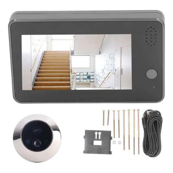 Mirilla Digital Con Visor, Puerta, 1080p, Conexión Wifi, 4,3
