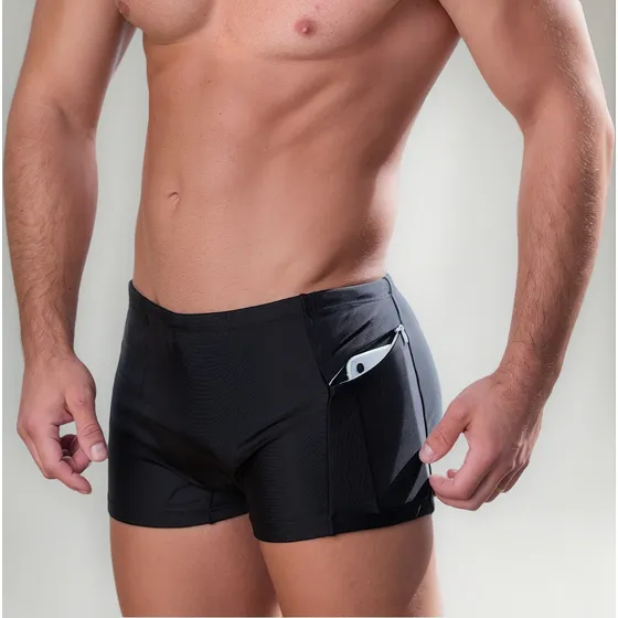 Sunga Boxer Com Bolso Lateral C Zíper 2023 Adulto Masculina