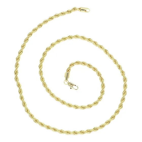 Cadena Torsal 4mm De Excelente Calidad, Oro Laminado 18k