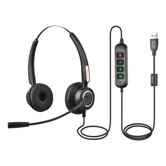 Auriculares Gamer Lantron H51D C3220 USB Con Micrófono y Supresión de Ruido