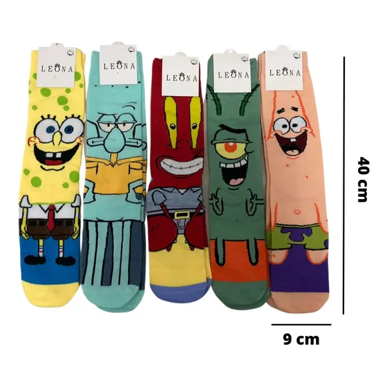 Medias Largas Dragon Ball, Dc, Los Simpson, Avengers, Bob 