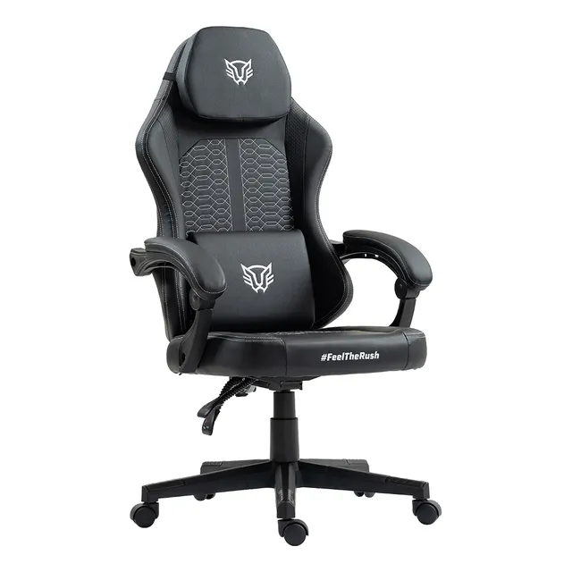 Silla Gamer Force Max Z3 Inclinación 135° soporta Hasta 120kg Color Negro Material Del Tapizado Cuero Sintético