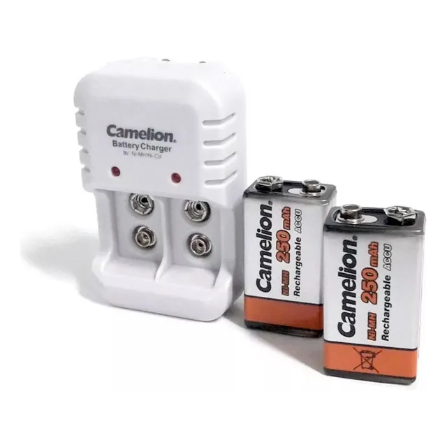 2 Baterias Camelion Cargador Recargable 250mah 9v Nuevos