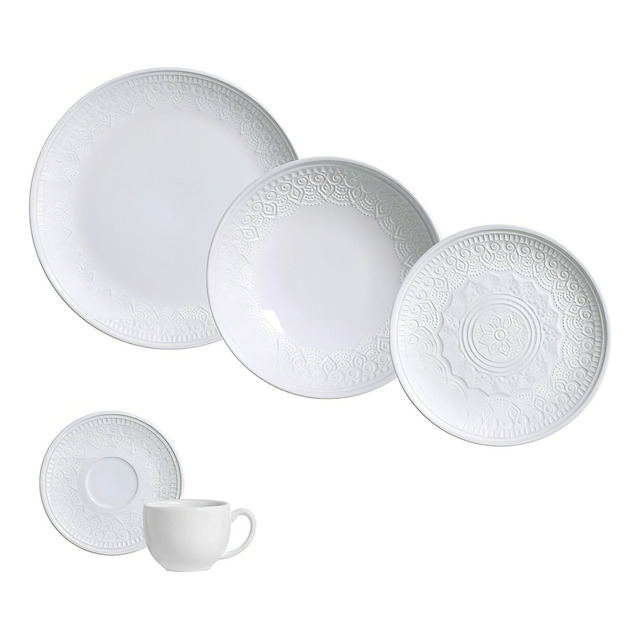 Aparelho De Jantar 20 Peças Agra Branco Porto Brasil Aparelho De Jantar 20 Peças Agra Branco Porto Brasil
