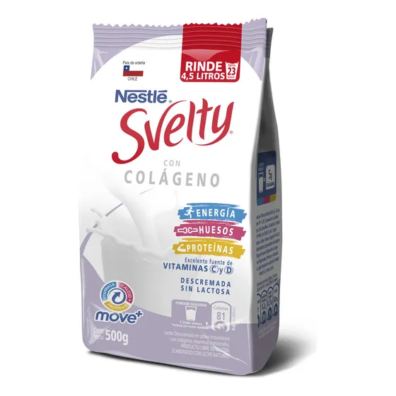 Leche En Polvo Svelty® Move+ Con Colágeno Sin Lactosa 500g