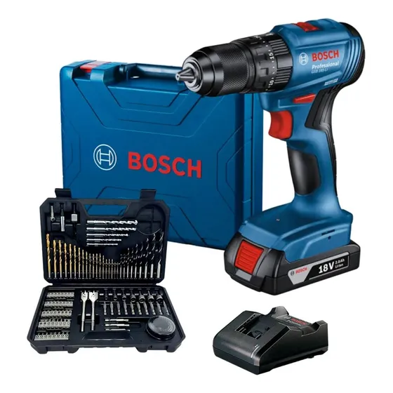 Taladro Gsb 185 + Kit De Puntas Y Brocas Bosch 103 Unidades