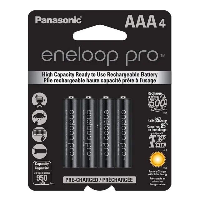 Baterias Recargables Panasonic Eneloop Pro (4 Aaa) Alta Cap