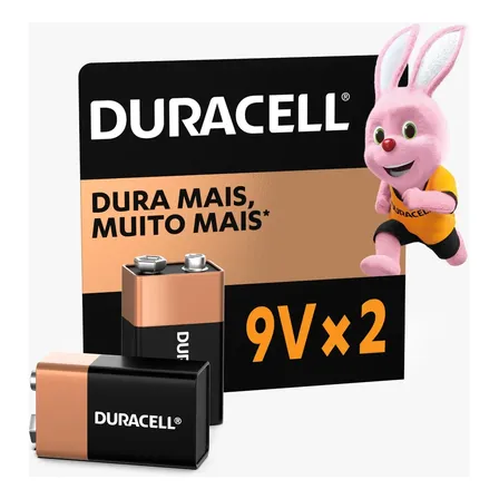 Bateria Alcalina 9v Duracell Com 2 Unidades