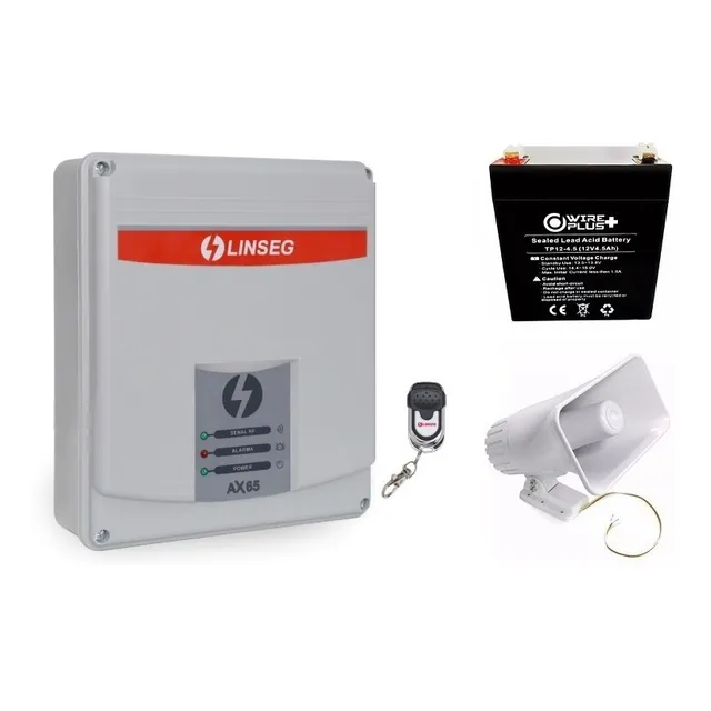 Kit Alarma Sirena Vecinal Comunitaria Linseg Panel  Ax-65l 