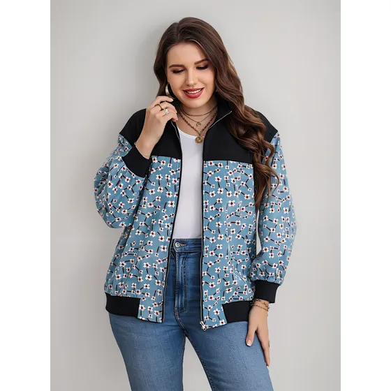 Chaqueta Mujer Estampada Talla Grande
