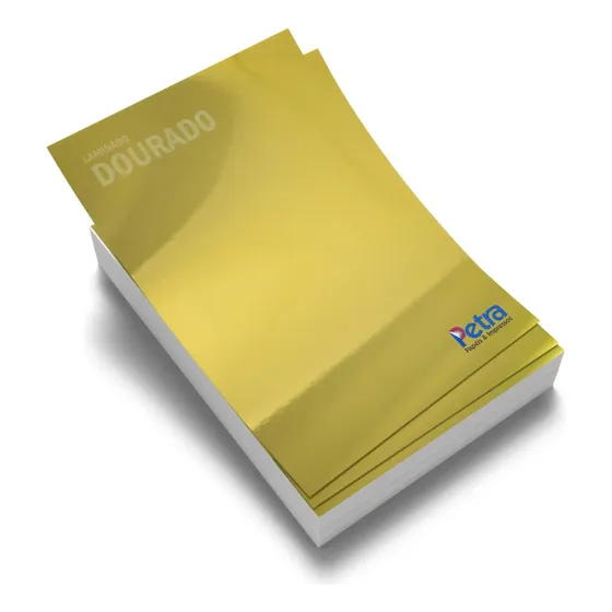 Papel Laminado Dourado A4 - 250grs - Imbativél