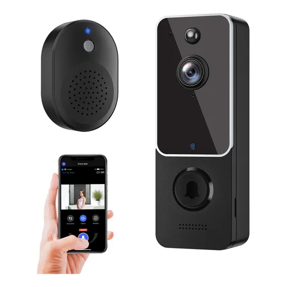 Video Cámara + Timbre Gadnic Con Audio Bidireccional Negro