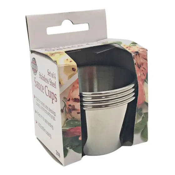 Set De Copas Para Salsas, Acero/inox, De 60ml, Marca Norpro.