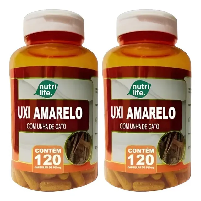 Kit 02 Uxi Amarelo Com Unha 240 Cápsulas 500mg Natuervas