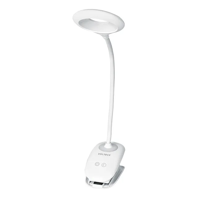 Lámpara Escritorio Recargable Led 4w 270lm Volteck Les-40l Estructura Blanco Pantalla Blanco