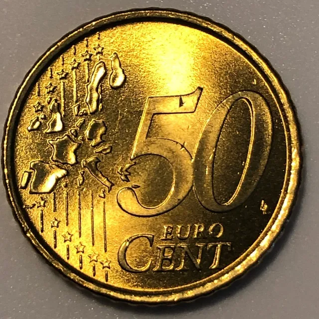 Esp202 Moneda España 50 Euro Cent 1999 Unc-bu Ayff