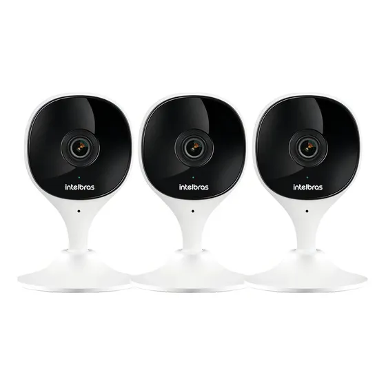 Kit 3 Câmera Segurança Wifi Interna Full Hd Imx C Intelbras