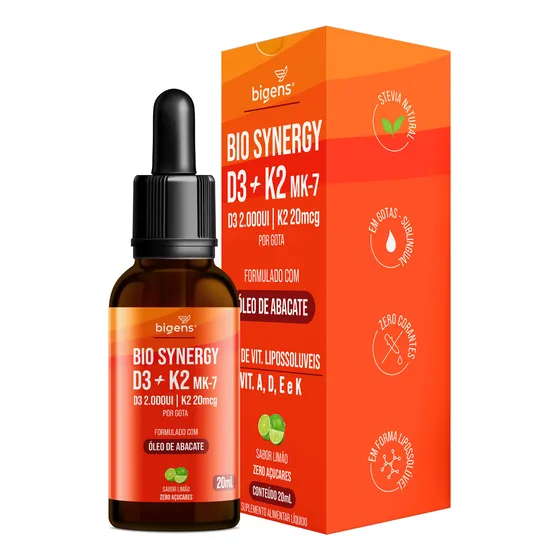 Bio Synergy D3 2000ui + K2 Mk7 20mcg + Vit. A, E - Bigens