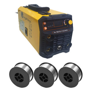 Soldadora Microalambre Sin Gas 120a Mig135wf + 3 Rollos Soldadora Microalambre Sin Gas 120a Mig135wf + 3 Rollos