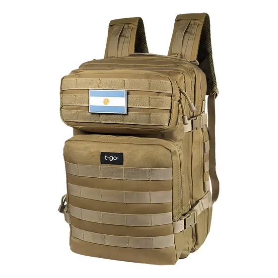 Mochila Tactica Militar Asalto Cordura Reforzada Rigida Color Caqui Diseño de la tela Liso