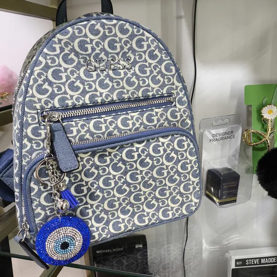 Mochila Guess Original Denim Y Negro