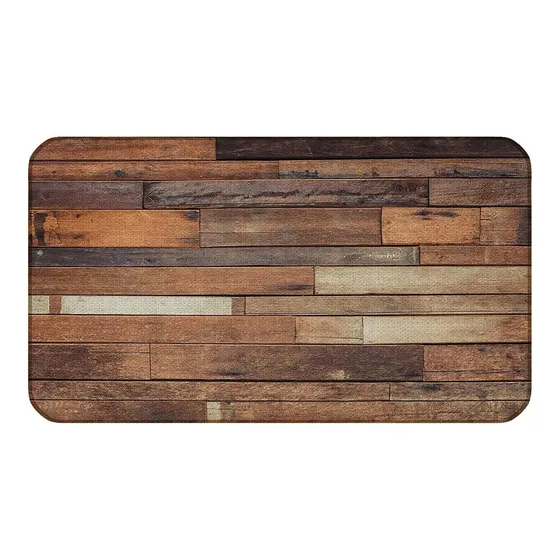 Felpudo Decorativo Grano Madera Vintage 17 X 30  Para Hogar