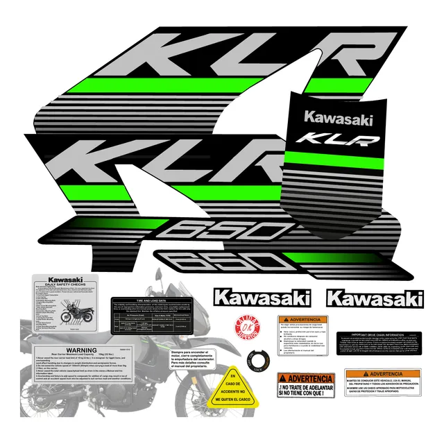 Kit De Calcomanias Klr 650 Año 2015 Laminadas